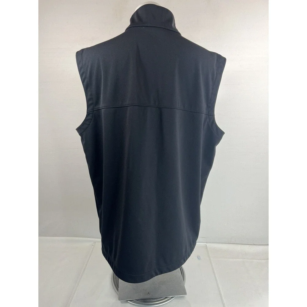 Columbia Fleece Vest Mens XL Black Full Zip Gorpcore Hiking Outdoor Layer